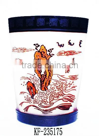 2014 Special 3D-Carved Large Size Flower Glass Vase