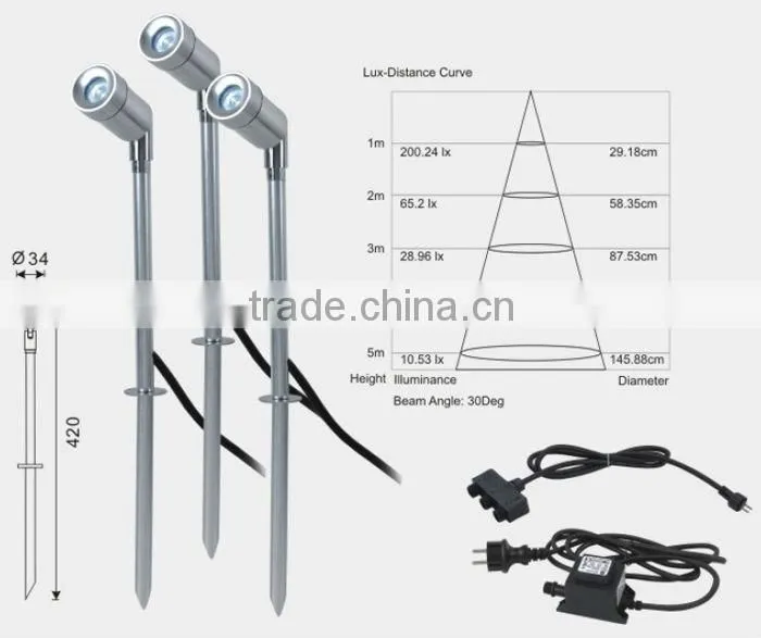 3W Outdoor Garden LED Lamps