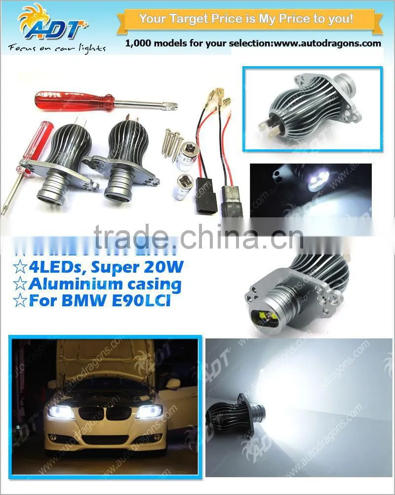 Car 64W 32W 20W LED angel eyes marker for BMW E91 E90 headlight
