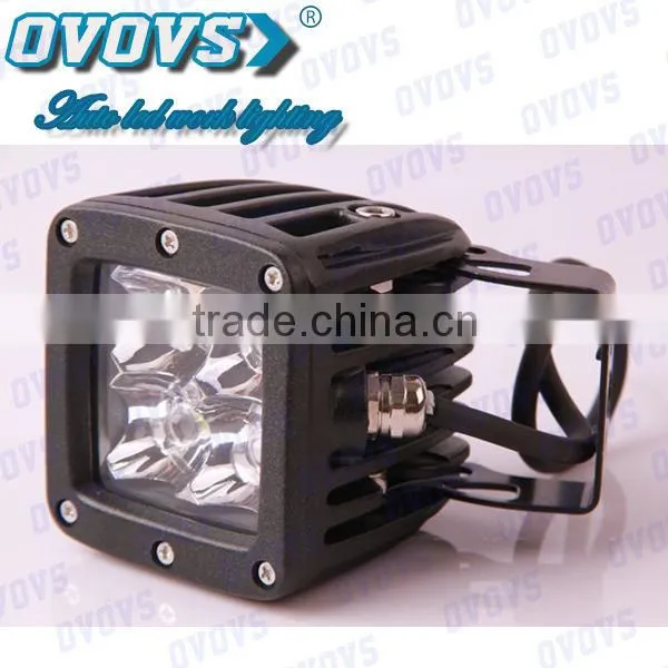 10-30v 12W LED work light with four color covers for truck, suv, atv, 4x4 off road, heavy duty machine