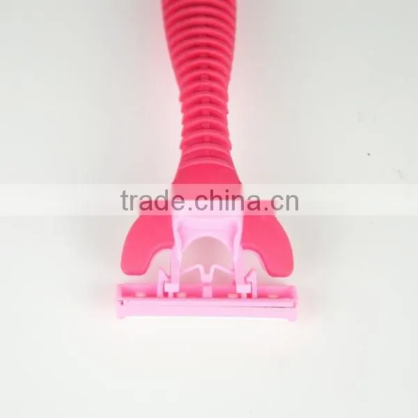 with lubricating strip changeable 3 blade shaving razor