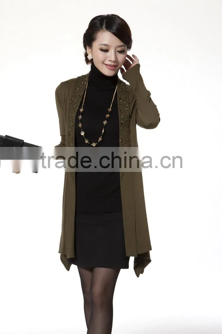 beads new fashion cardigan sweater designs for girls