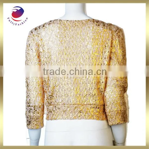 women's coat with garment foil printing