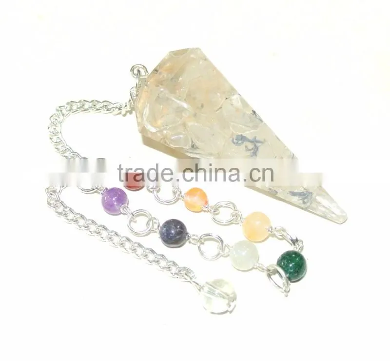Wholesale Of Orgone Chakra Pendulum : ORGONE RED JASPER CHAKRA CHAIN PENDULUM