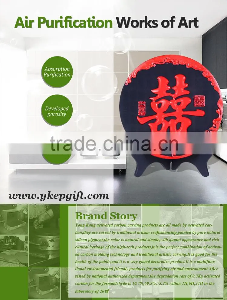 Traditional Chinese text double happiness symbol of auspicious resin artware wedding decoration