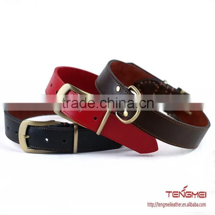 2016 hot selling leather dog collar for medium-sized dogs