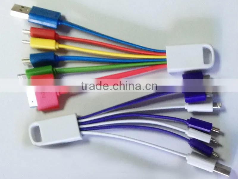 6 in 1 foldable usb charger for mobile Phones