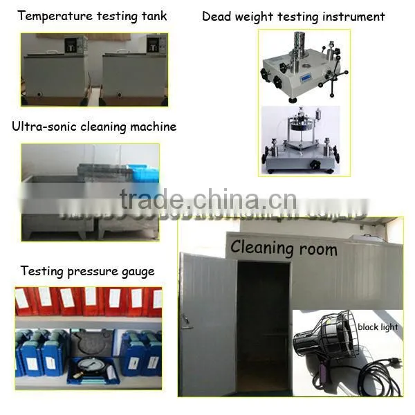 High quality 4 inch all stainless steel bourdon tube oil filled pressure meter