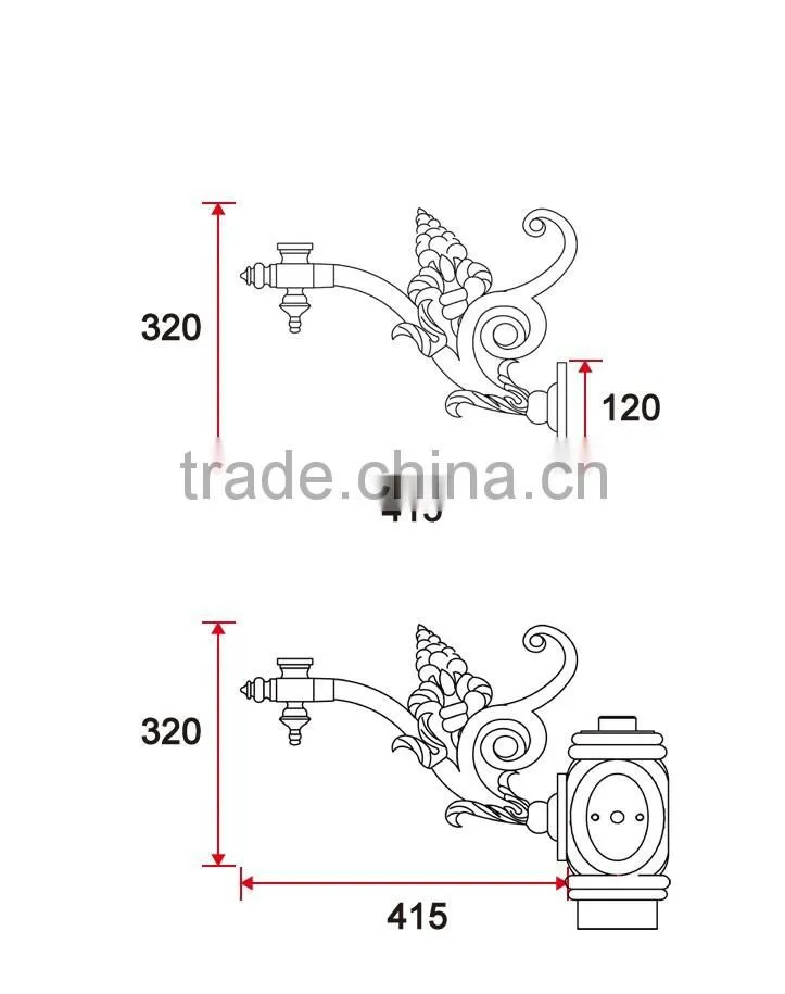 D017 Outdoor Lighting Garden Street Light Arm