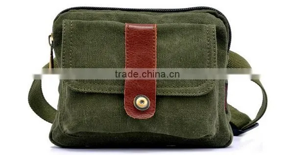 military canvas elegant waist bag