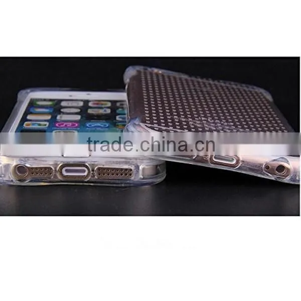 C&T Clear TPU Gel Rubber Dotted Buffer Protective Case Cover for iPhone SE