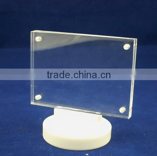 Acrylic magnetic postcard stand