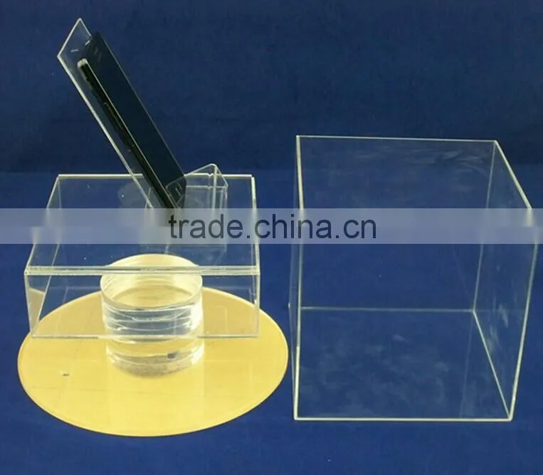 Lucite mobile phone display cabinet with good quality