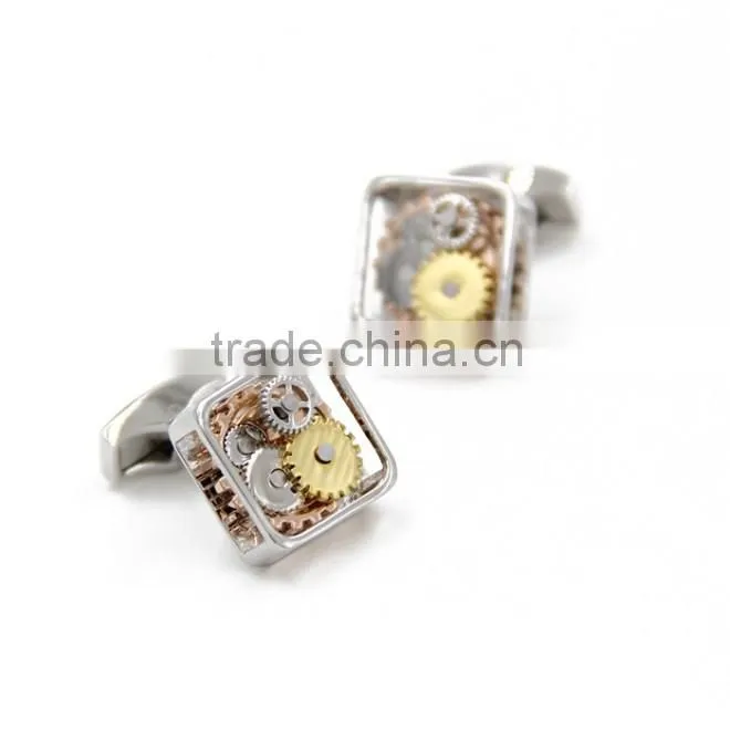 Cool excellent quality metal cogs cufflinks, cufflink for men shirt