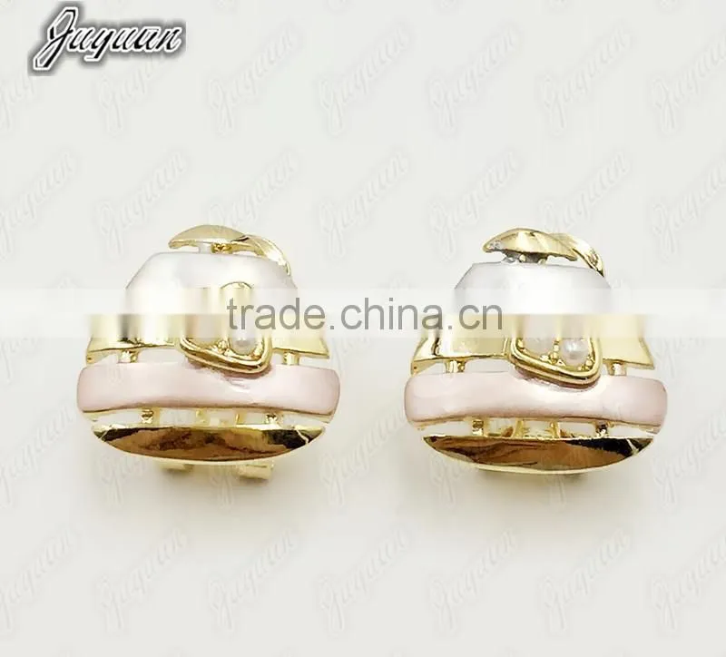 Juyuan Fashion 18K Gold Plated Pendant&Earring Three Color Pearl Set