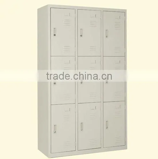 Steel 9 door cabinet locker,steel wardrobe for Malaysia market