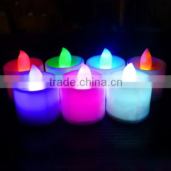 24Pcs / Box 7 Color Rechargeable Battery Operated Mini Tealight Candle LED