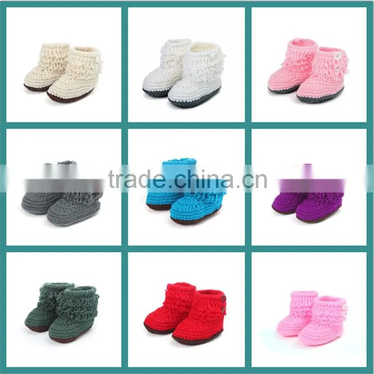 new design shoes crochet baby girls shoes fancy crochet shoes