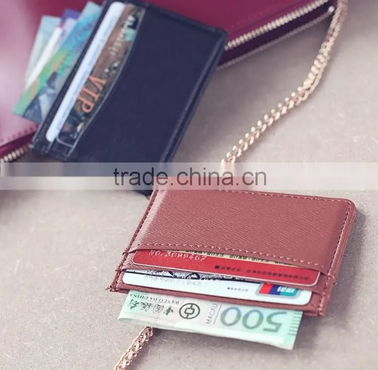 PU Leather Unisex Slim Super Thin Card Holder Pouch