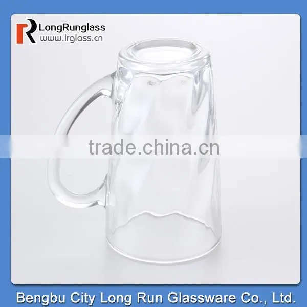 LongRun 12oz clear milk juice glass mugs print