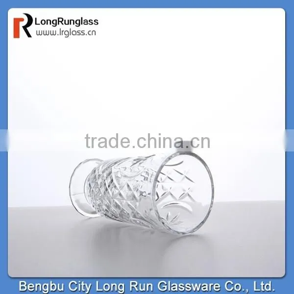 LongRun top grade anhui drinkware carved deep footed red wine glass champagne glass