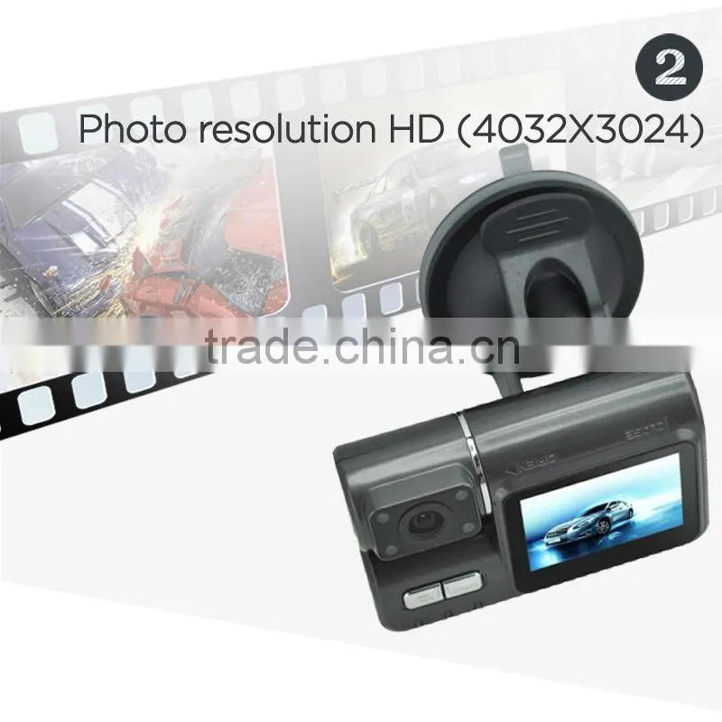 hd car camera with reversing camera for car dvr / car black box dvr