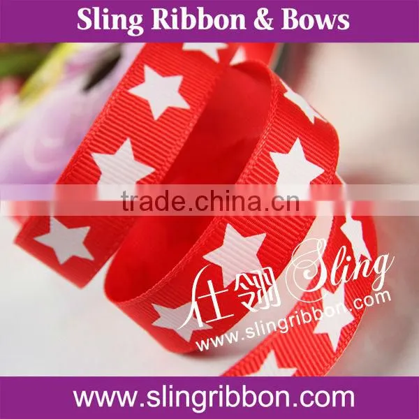 Star Ink Printing Ribbon For Christmas Day Decoration