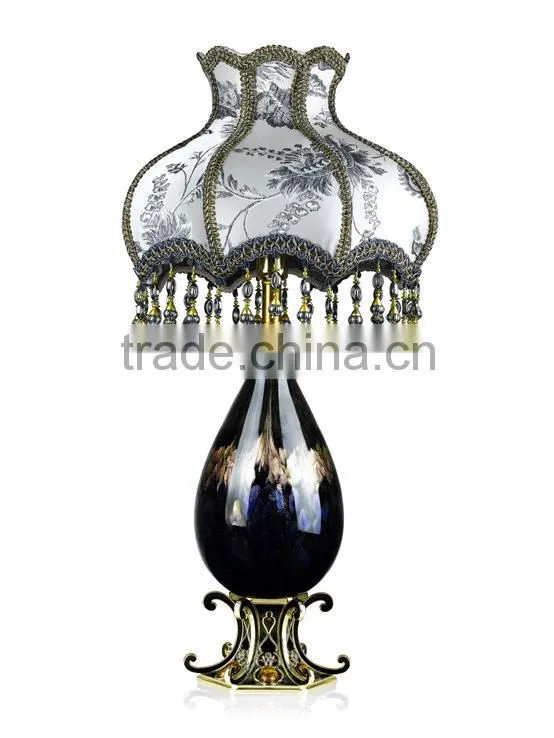 RORO Milan Impression enamel home deco lamp pewter craft decorative glass table lamp