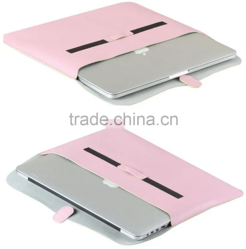 Ultra Slim & Lightweight Laptop Leather Sleeve Bag For Macbook, Carrying Bag Handbag for Macbook