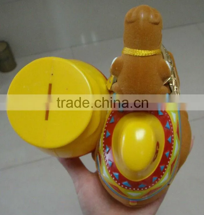 Camel shape kids atm tin savings money bank with lock