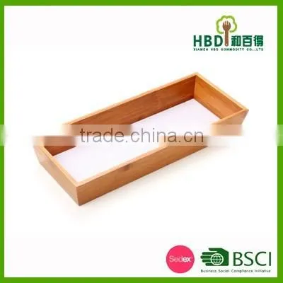 2016 Colorful bamboo organizer tray, multifunction cultery organizer