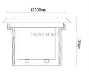 12W modern design and waterproof outdoor led inground light with CE
