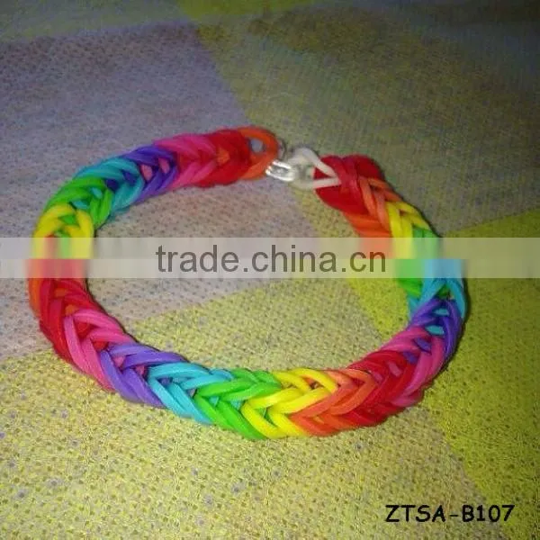 Latest Colorful Loom DIY Bands Rubber Bracelet ZTSA-B102