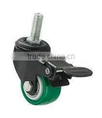 High Quality Light Duty Furniture Small PU Rigid Caster Wheel