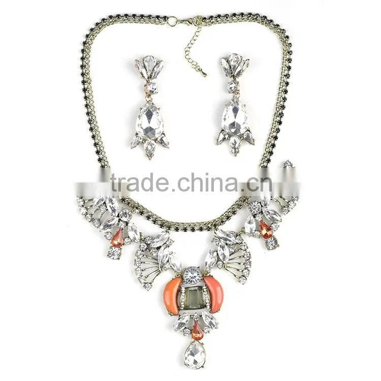 Hot alloy necklace earring jewelry set