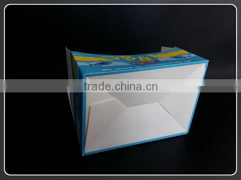 Mini double PE coated seafood paper packaging box