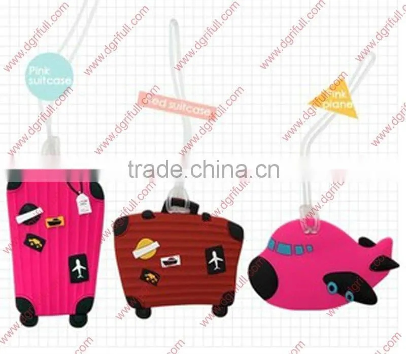 3D Bear style silicone luggage tag