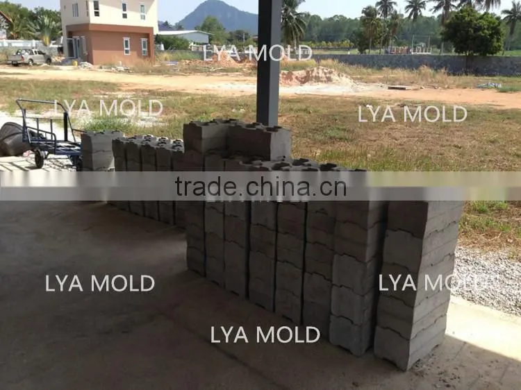interlocking hollow block plastic mold