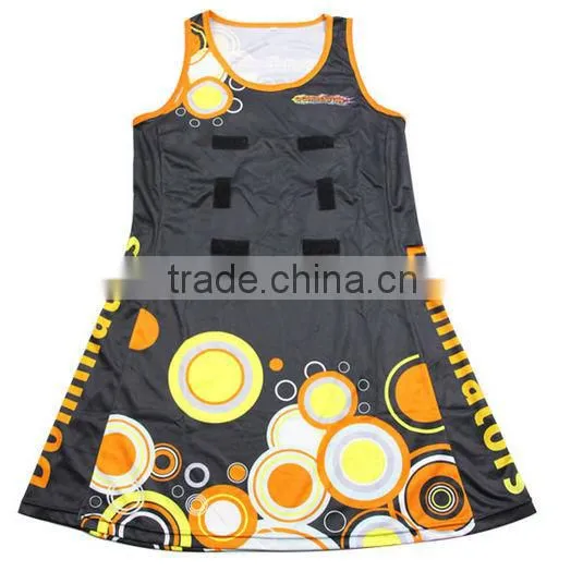 2014 new design top quality sublimation netball unforms for sale