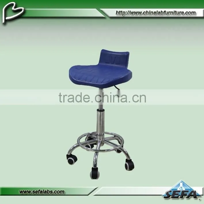 Height Adjustable Lab Round Stool with Wheels for Computer Lab