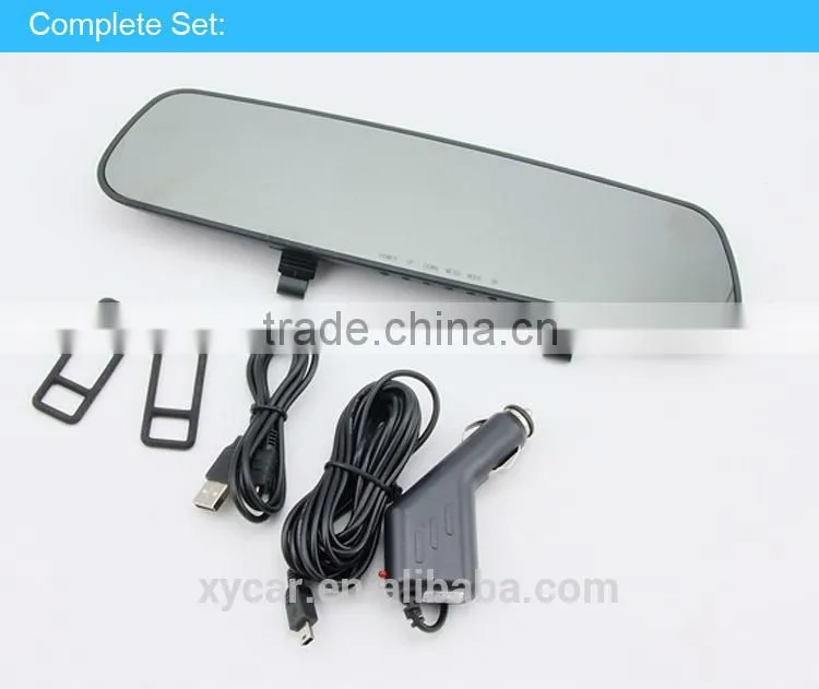 2.7 inch 720p manual rear view mirror monitor car camera hd dvr XY-9627