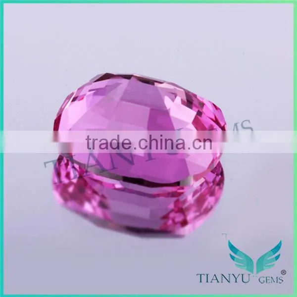 2015 gemstones wholesale china loose gemstone samples 5# Rectangle pagoda-shape corundum ruby gemstone