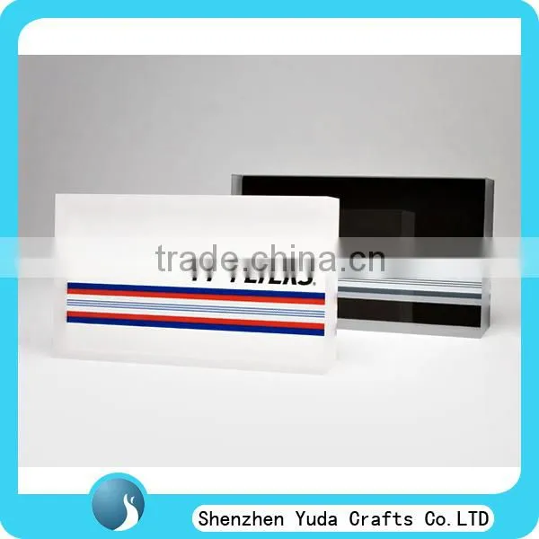 diy clear acrylic solid logo block,solid acrylic block