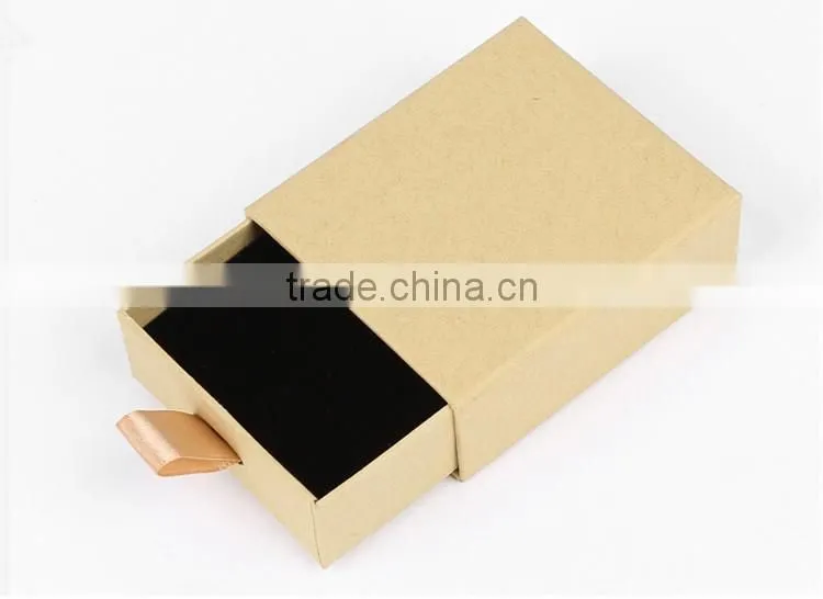 Hard gift drawer box kraft paper box slide open box