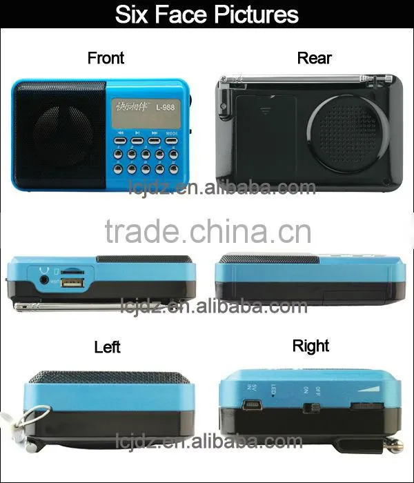 L-988 portable DC 5V mini speaker with usb input