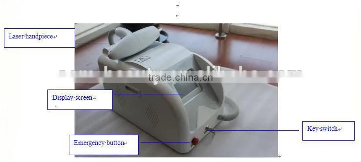 Body care equipment q switch laser tattoo removal equipment