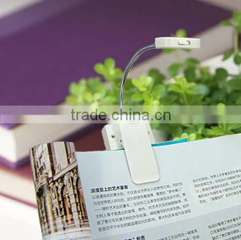 solar led book light with clip