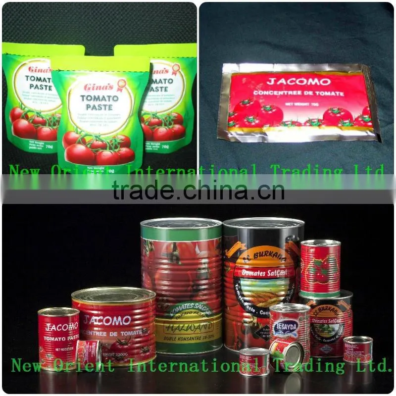 canned red color tomato paste