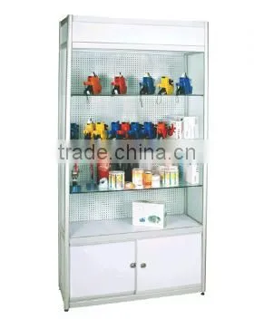 AD-10 wooden shoe cabinet glass shoe rack display