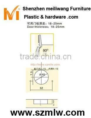Hydraulic thick door hinge